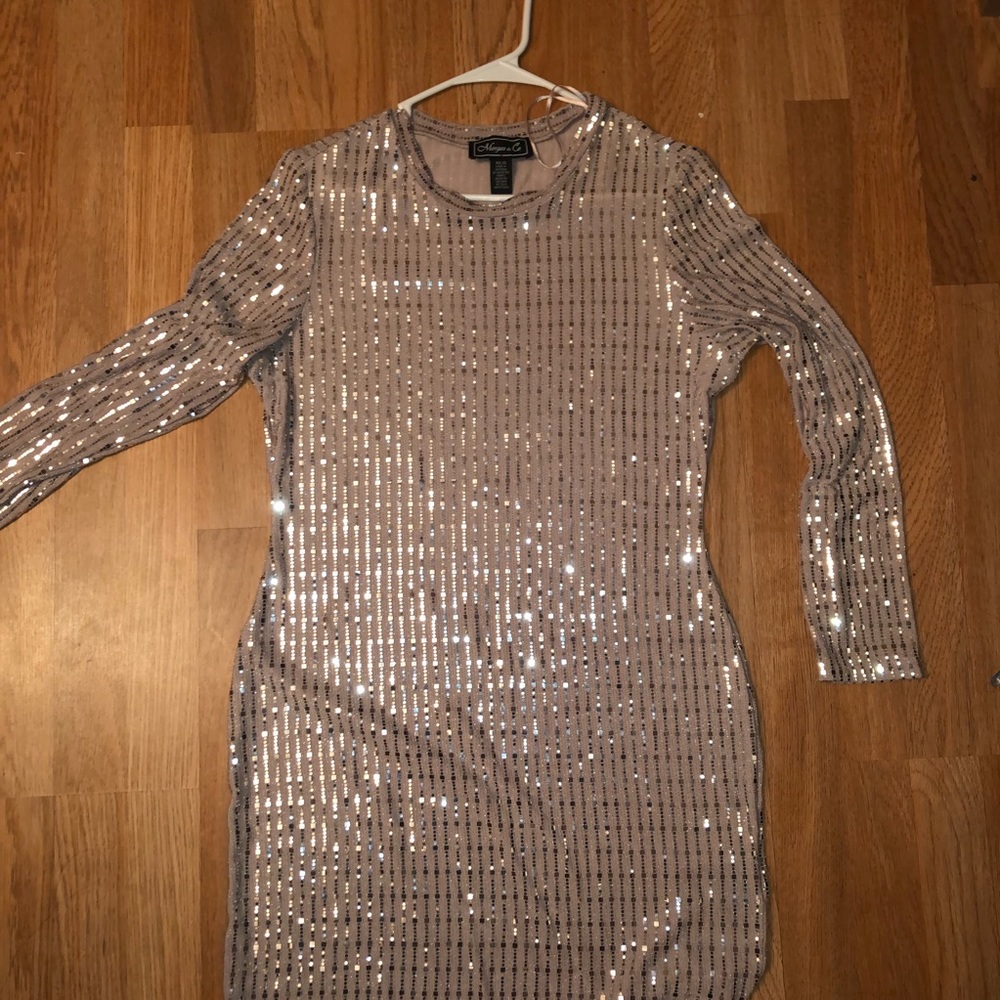 Xlarge rose gold  sequin dress